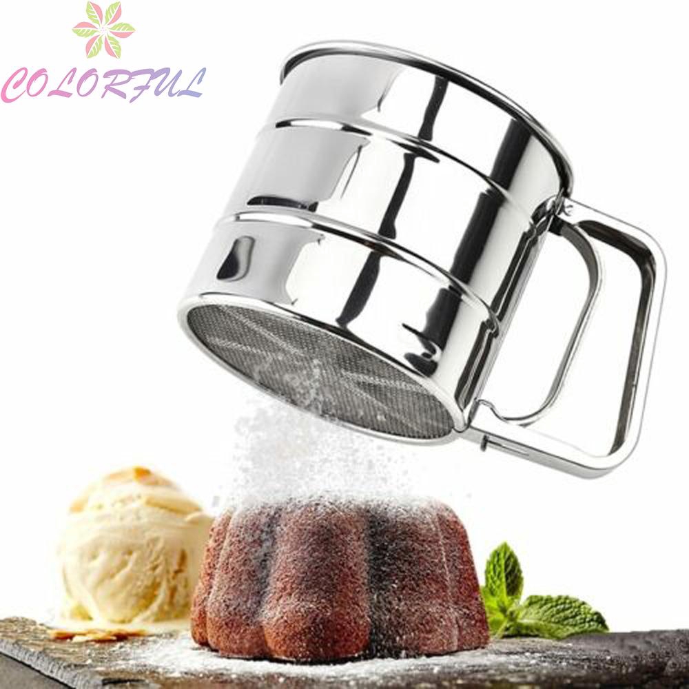 Flour Sieve Making cakes Cookies Bread 1pc Accessories Strainer Handheld Baking Kitchen Stainless Steel Powder