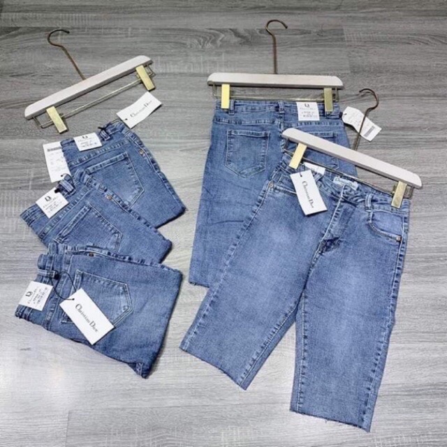 Quần ngố xanh trơn