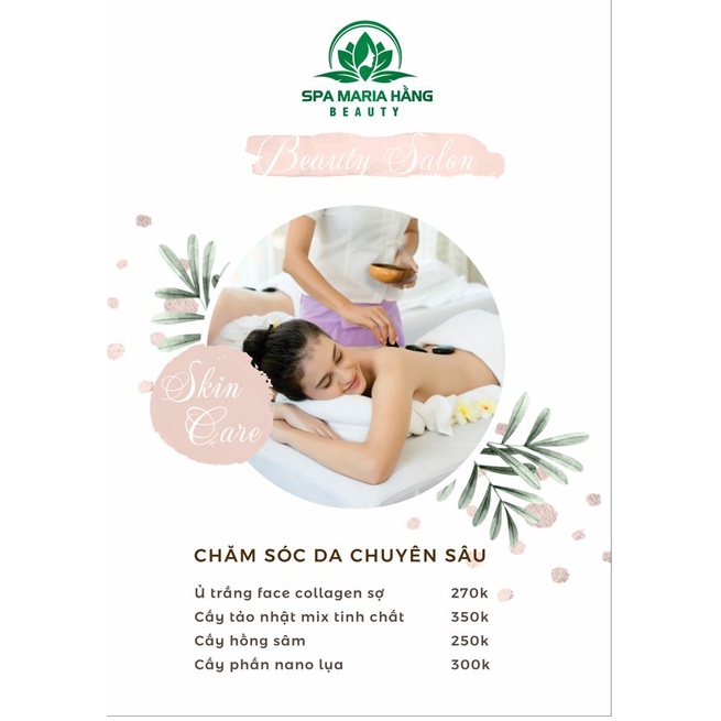MENU SPA -MENU THẨM MỸ- Tờ Rơi-Hợp ĐỒNG ĐÀO TẠO SPA đẹp in nhanh thiết kế đẹp
