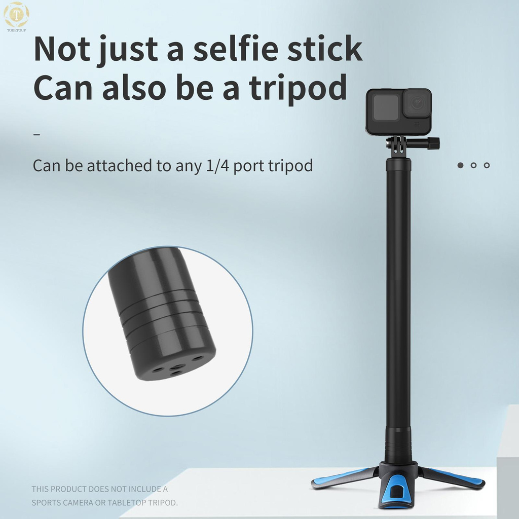 Shipped within 12 hours】 TELESIN IS-MNP-300 Sports Camera Selfie Stick 3 Meters/118 Inches Ultra Long Action Camera Vlog Bracket Carbon Fiber Replacement for GoPro Hero 9/8/7/6, Insta360 One R/X, Osmo Action Selfie Stick [TO]