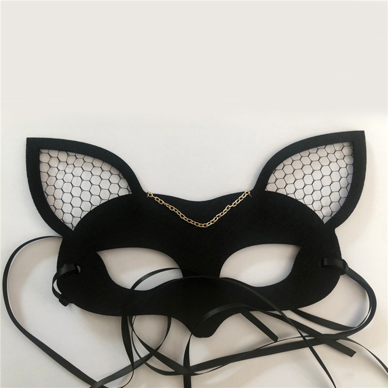 Mặt Nạ Mắt Mèo Phong Cách Gothic Gợi Cảm Hóa Trang Halloween