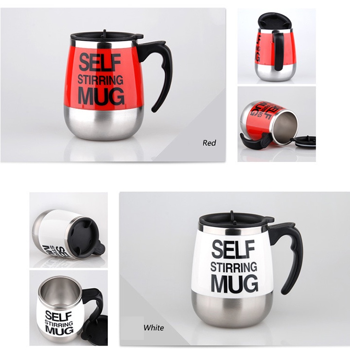 Ly tự khuấy giữ nhiệt Lớn 450ml - Ly tự động khuấy - Ly giữ nhiệt tự khuấy Auto Magnetic Mug