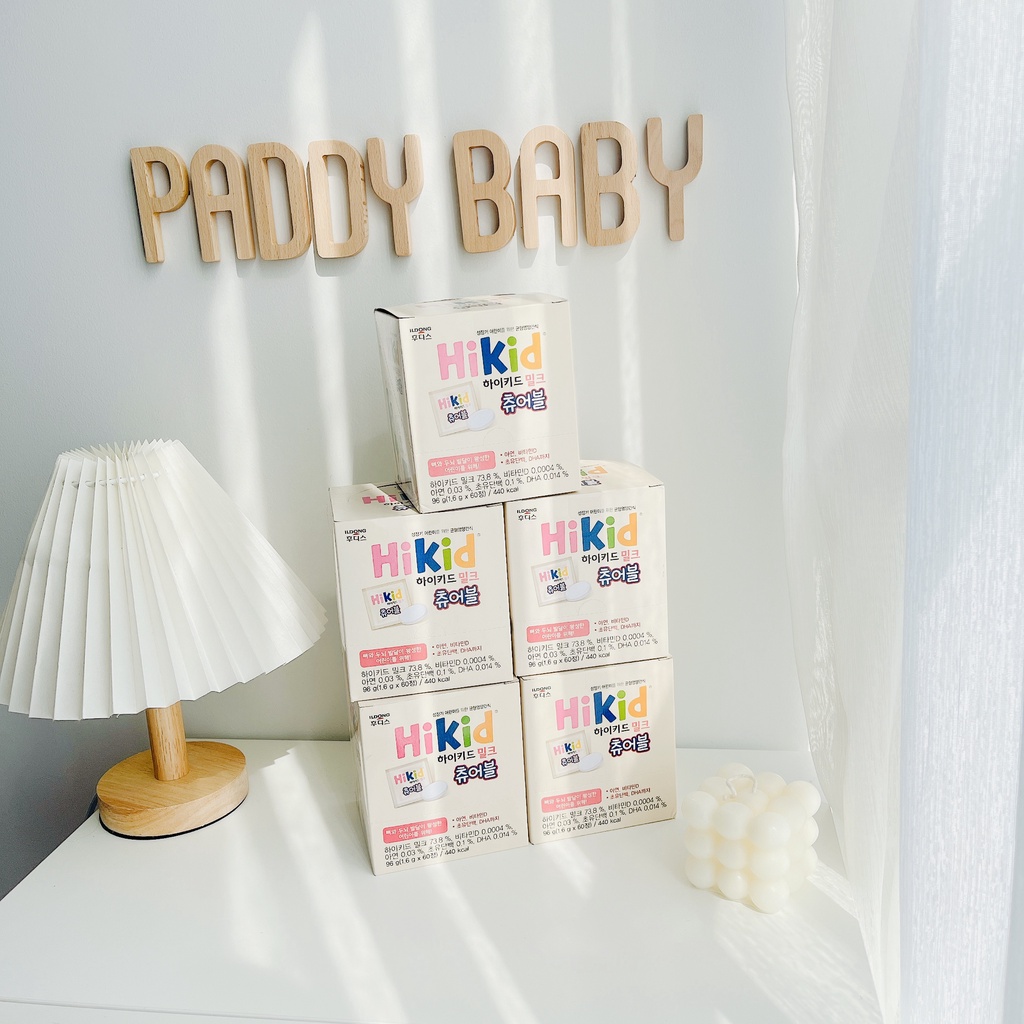 Sữa Tươi Hikid Dạng Kẹo Hàn Quốc - Hộp 60 viên cho bé từ 3-12y