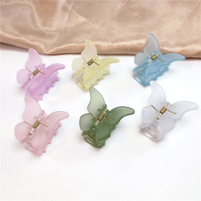 Kẹp tóc Hàn Quốc hình con bướm NHỰA NHÁM cao cấp cặp tóc Mã #02 [ C405 ]