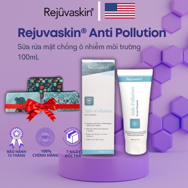 Sữa rửa mặt chống ô nhiễm, bảo vệ da REJUVASKIN Anti-Pollution 60ml