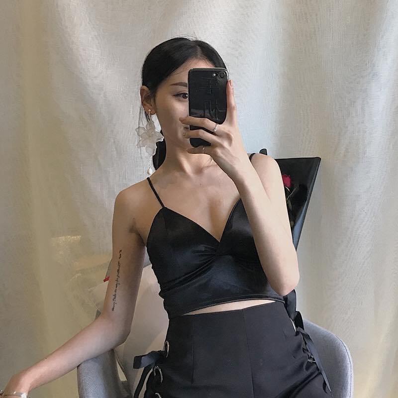 Bộ bralette không gọng phối quần lọt khe đính nơ sexy THE CELYNBRA - B14