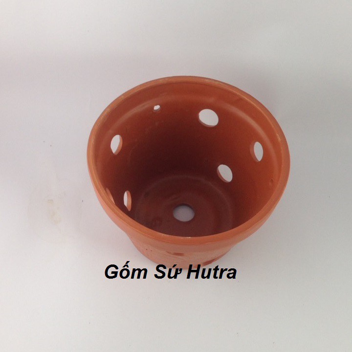 Chậu Đất Nung Dáng Cao Nhỏ Xinh Trồng Lan - Gốm Sứ Hutra