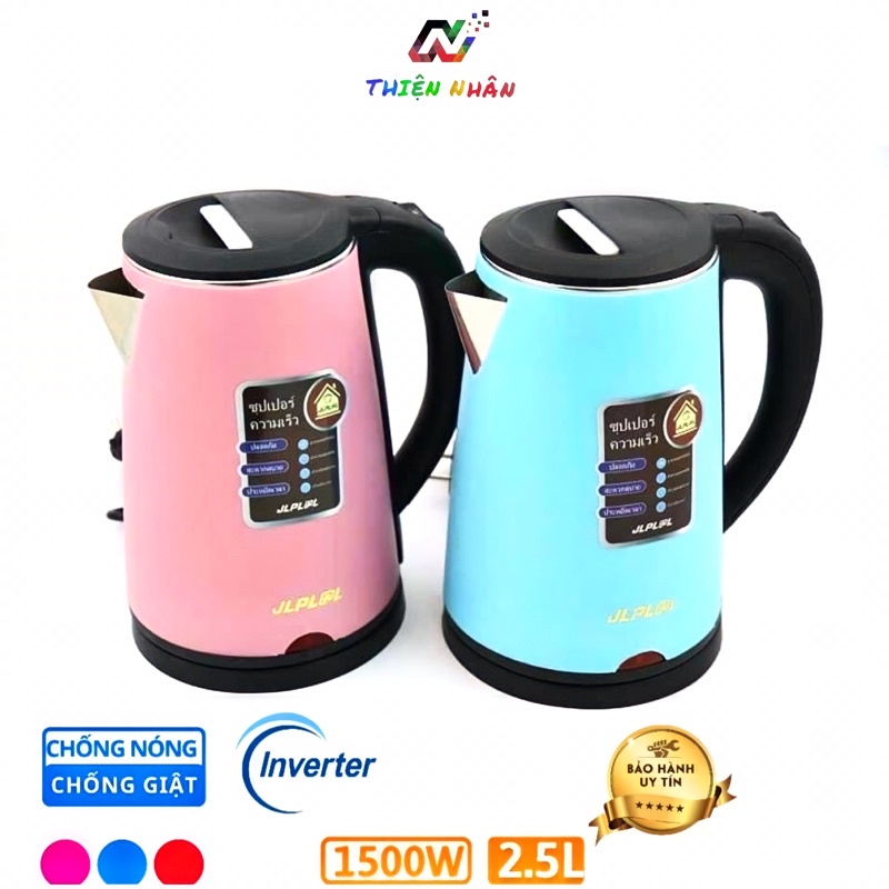 Ấm Siêu Tốc JIPLAI THÁI LAN Cao Cấp 2.5 lít, Bình Siêu Tốc Nhập Khẩu