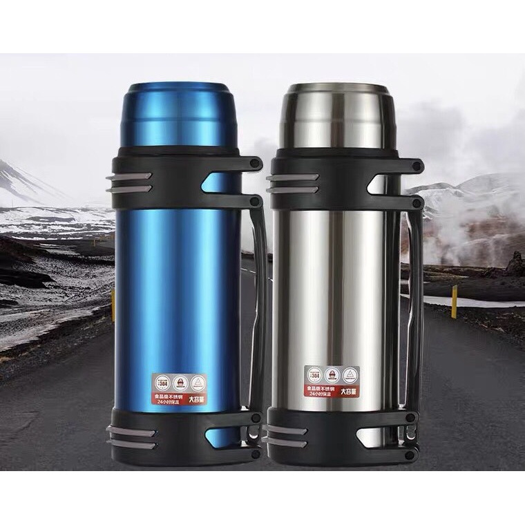 [ HÀNG LOẠI 1 ] Bình giữ nhiệt kiểu dáng thể thao lõi inox kèm quai xách 1000ml