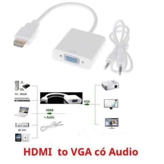 Cable chuyển Hdmi ra Vga có ngõ audio và không ngõ audio