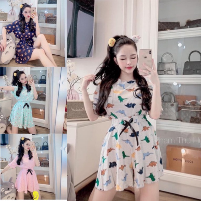 [Mã FAMAYWA giảm 10K đơn 50K] BÁN SỈ BỘ COTTON HÌNH THÚ QUẦN GIẢ VÁY CUTE ( bảng màu tự chụp )