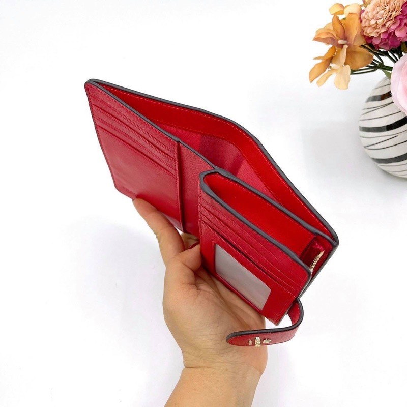 ‼️Rẻ nhất Shopee‼️Ví  coachgập khoá cài da thật Medium zip