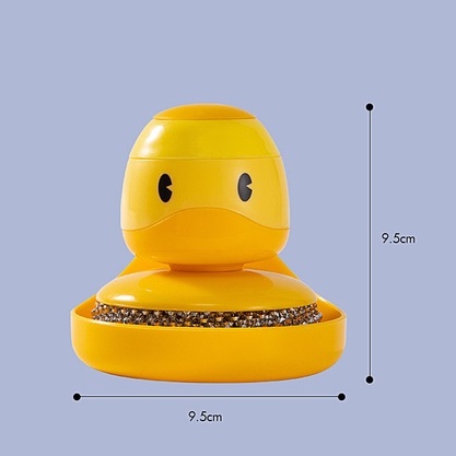 Dụng cụ cọ rửa đa năng ,cọ xoong nồi, bát đũa, cọ bếp có bình chứa hình con vịt dễ thương