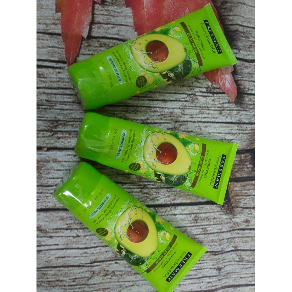 Mặt nạ đất sét Freeman Clay Mask Avocado & Oatmeal chiết xuất bơ và yến mạch 175ml