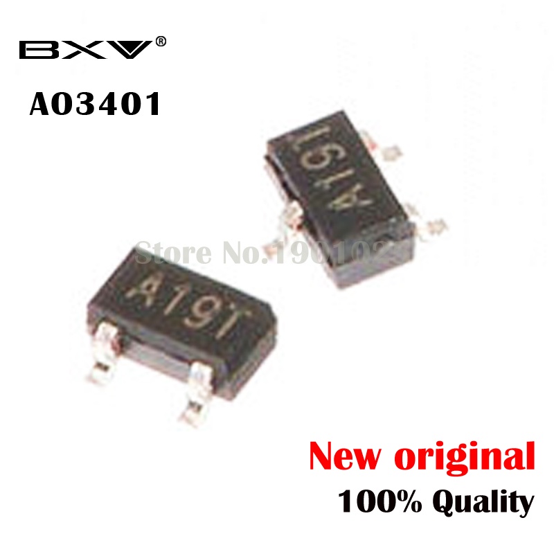 Bộ 50 Linh Kiện Điện Tử AO3401A SOT23 3401A SOT23 A19T SMD