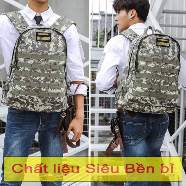Balo 3 pubg - size lớn Chống Nước - có cổng USB