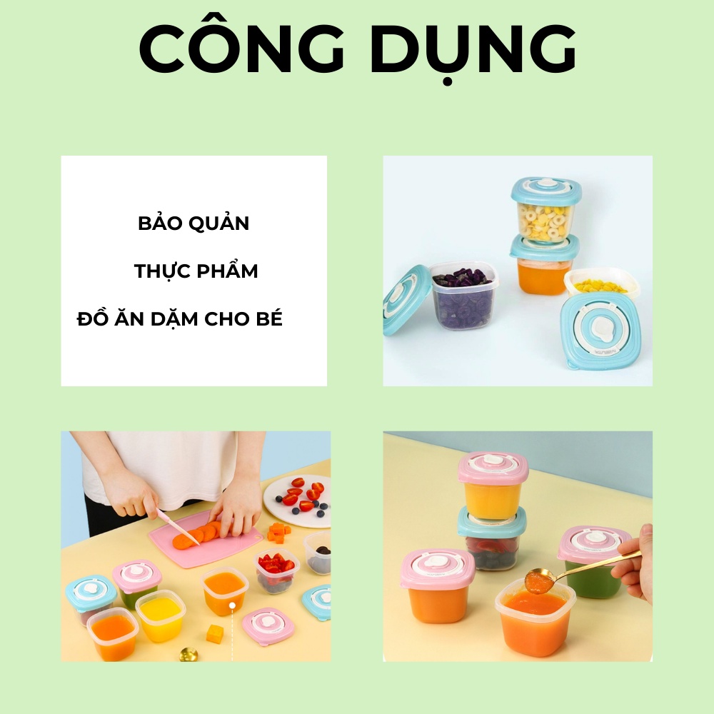 Hộp trữ đông bảo quản đồ ăn dặm cho bé Misuta LABAMO H02