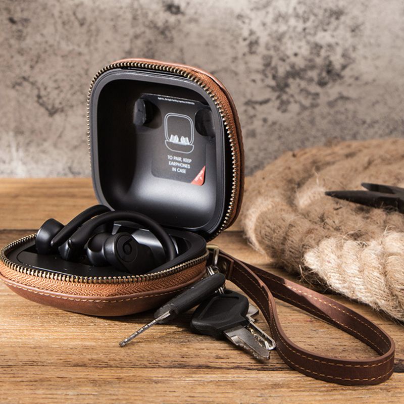 Bao Da Đựng Tai Nghe Bluetooth Không Dây Chống Trầy Xước Có Dây Đeo Cho Be-ats Powerbeats Pro