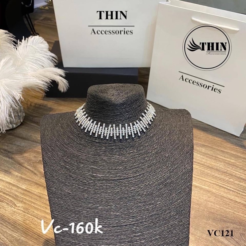 Vòng cổ đính đá full nhân tạo răng cưa,vòng cổ mai phương bùi