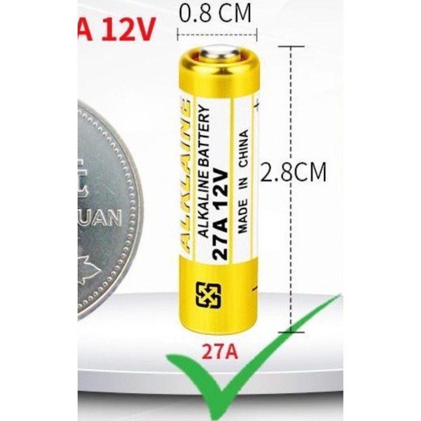 Combo 2 viên Pin cửa cuốn Alkaline 12V27A 12V27A
