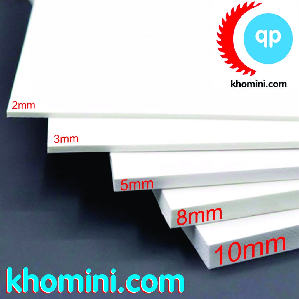 Tấm Fomex A2 - PVC Foam - 40x60cm, Dày - 2, 3, 5, 8, 10mm - Bìa làm Nội thất, mô hình Hanmade, Kiến trúc, Tàu thuyền
