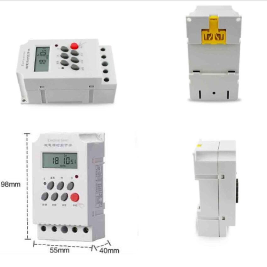 Công tắc hẹn giờ 17 chương trình Electron timer KG316T-II Bản cao cấp pin sạc có khóa phím