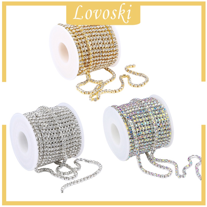 Cuộn Dây Chuỗi Pha Lê Trong Suốt 10 Yard Dùng Cho May Vá DIY