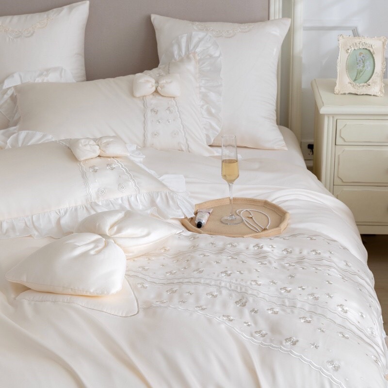 BỘ CHĂN GA GỐI LỤA 8 món lụa 80s cao cấp SHOP VUTHITHOM···