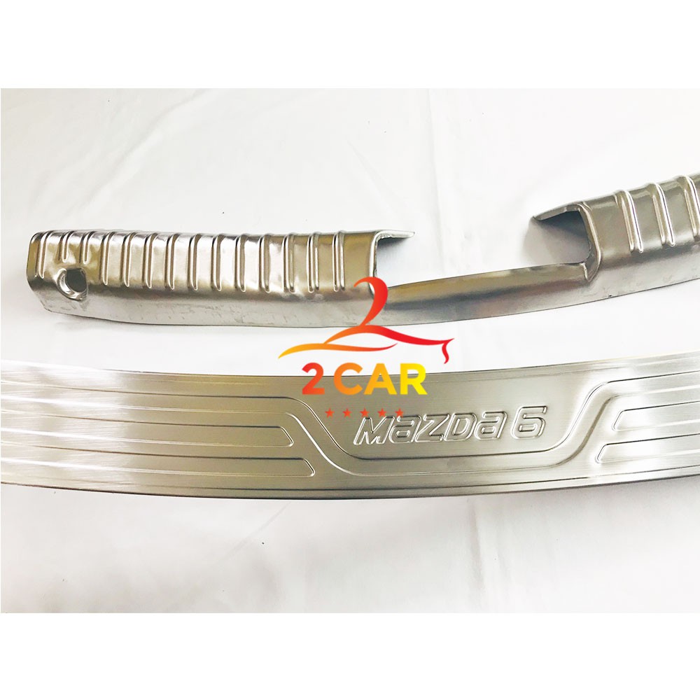 Ốp chống trầy cốp trong, ngoài Mazda 6 chất liệu inox cao cấp