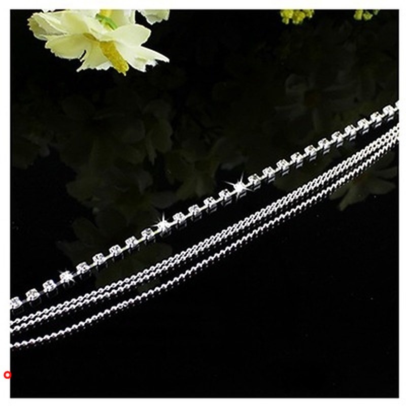 Lắc chân nhiều lớp đính hạt pha lê