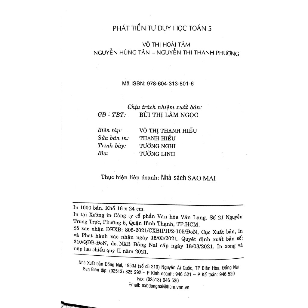 Sách - Phát Triển Tư Duy Học Toán Lớp 5