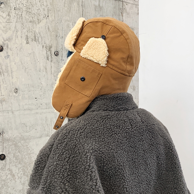 Mũ Cotton Dày Dặn Chống Gió Giữ Ấm Mùa Đông Cho Nam