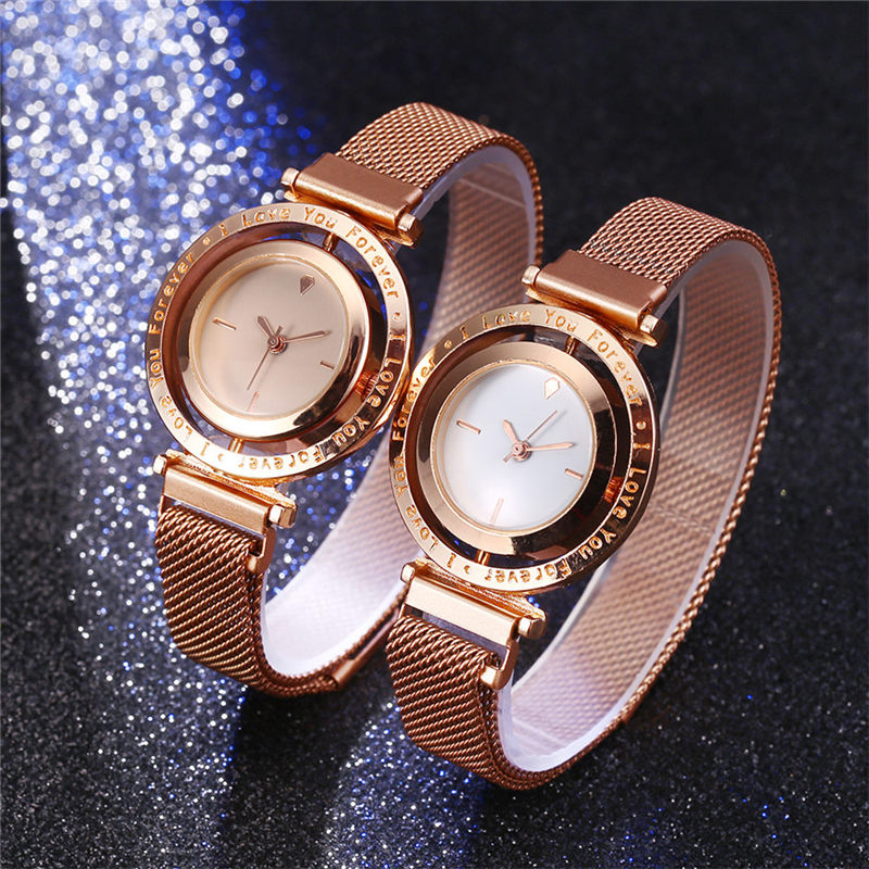 ZOLFA Fashion Womens Magnet Buckle Bracelet Watches Luxury Rose Gold Rotating Ladies Quartz Wristwatch Đồng hồ nữ