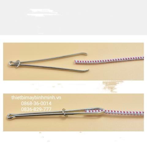 Nhíp luồn chun, Xỏ chun, luồn chun, dụng cụ kẹp luồn chun bằng thép