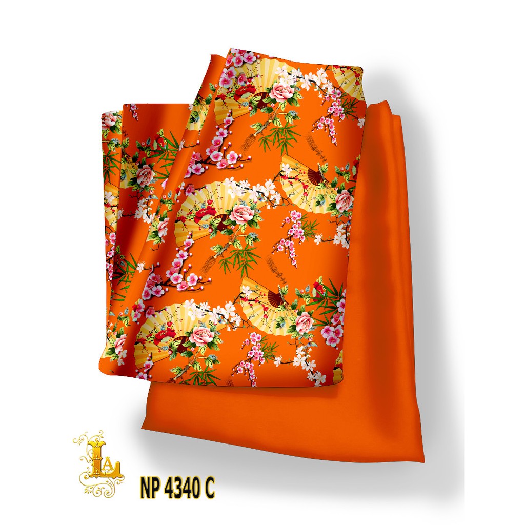 Vải áo dài in 3D họa tiết hoa nhí, vải mềm, hình thật