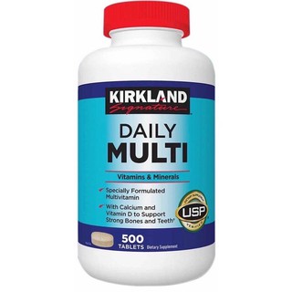 Viên Uống bổ sung Vitamin và Khoáng Chất tổng hợp Kirkland Daily Multi chai 500 viên