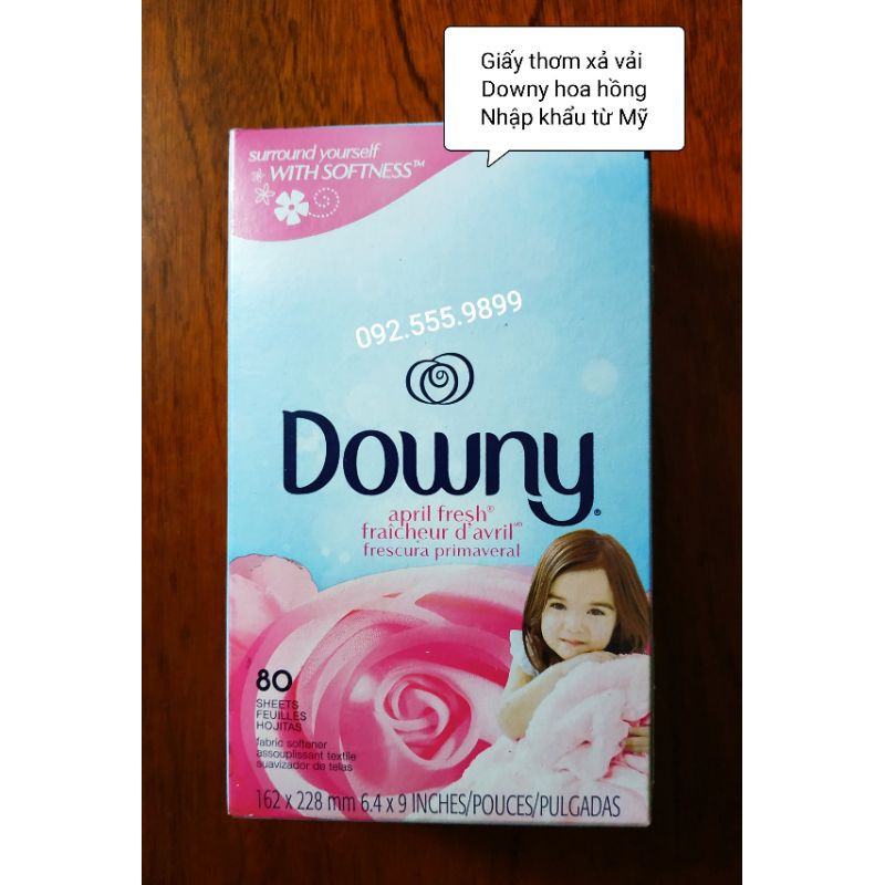 Giấy thơm xả vải Downy hương hoa hồng( hàng Mỹ)