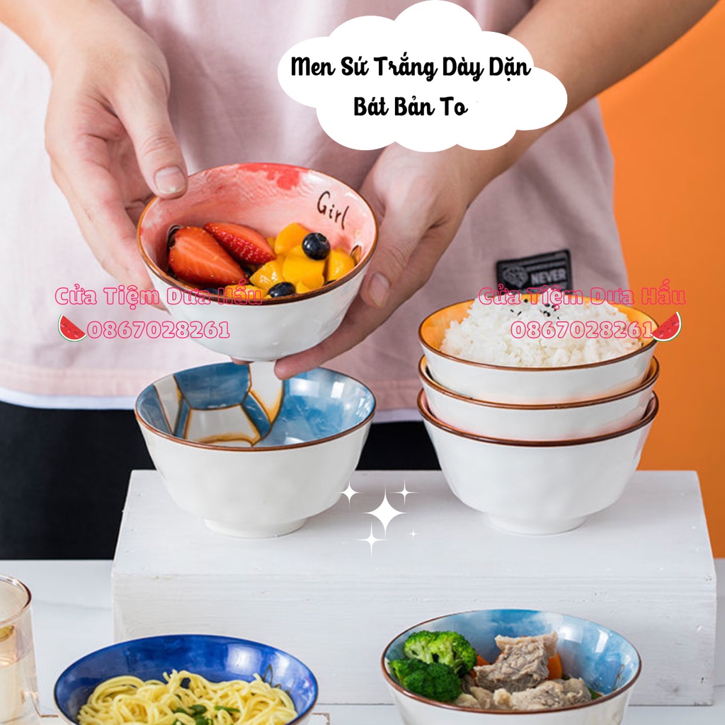 Bộ Bát Ăn Cơm Gia Đình, Bát Gốm Sứ Cho Bé Dễ Thương - Baby Galaxy Official