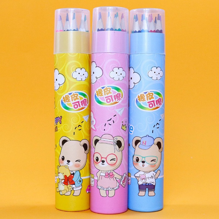 Bút chì màu tô chuyên nghiệp, bút chì màu dạng cốc chất lượng cao kèm gọt bút chì