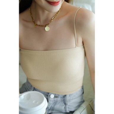 Áo Bra Nữ Quây Tăm 2 Dây Dáng Dài Có Mút Lót Gam Màu Patstel Quyến Rũ - 1880 mầu đen trắng coco land deal hot hủy