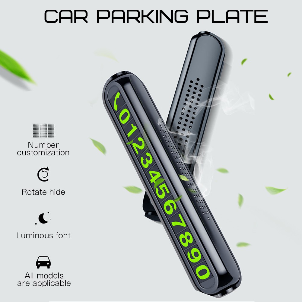 Thẻ đậu xe tạm thời kèm nhãn dán phát sáng ban đêm tiện dụng