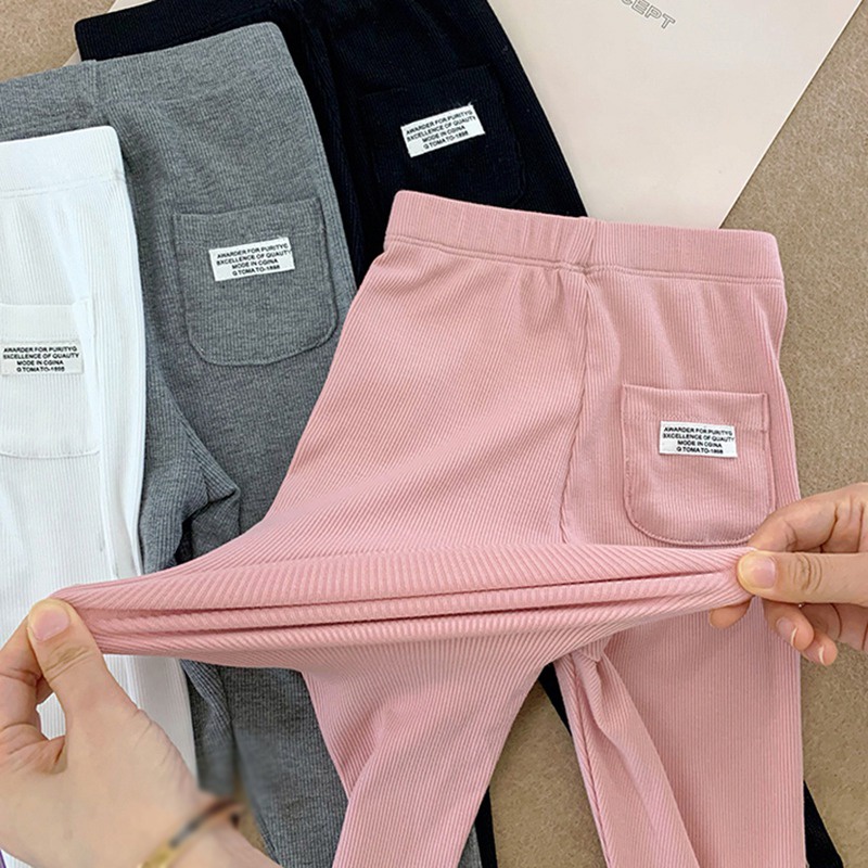 Quần Legging Dáng Ôm Phong Cách Hàn Quốc Thời Trang Mùa Xuân Thu Dành Cho Bé Gái