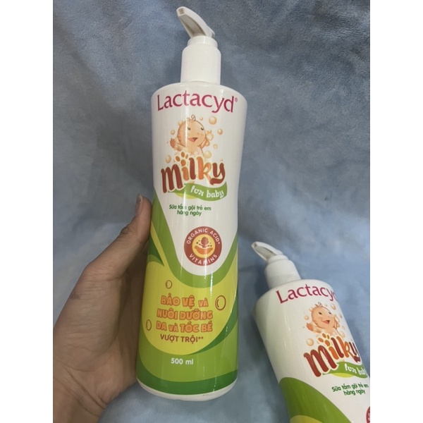 sữa tắm gội toan thân  lactasyd chai nhỏ 250ml ,chai lớn 500ml dành cho em bé  không cay mắt an toàn dịu nhự cho làn da