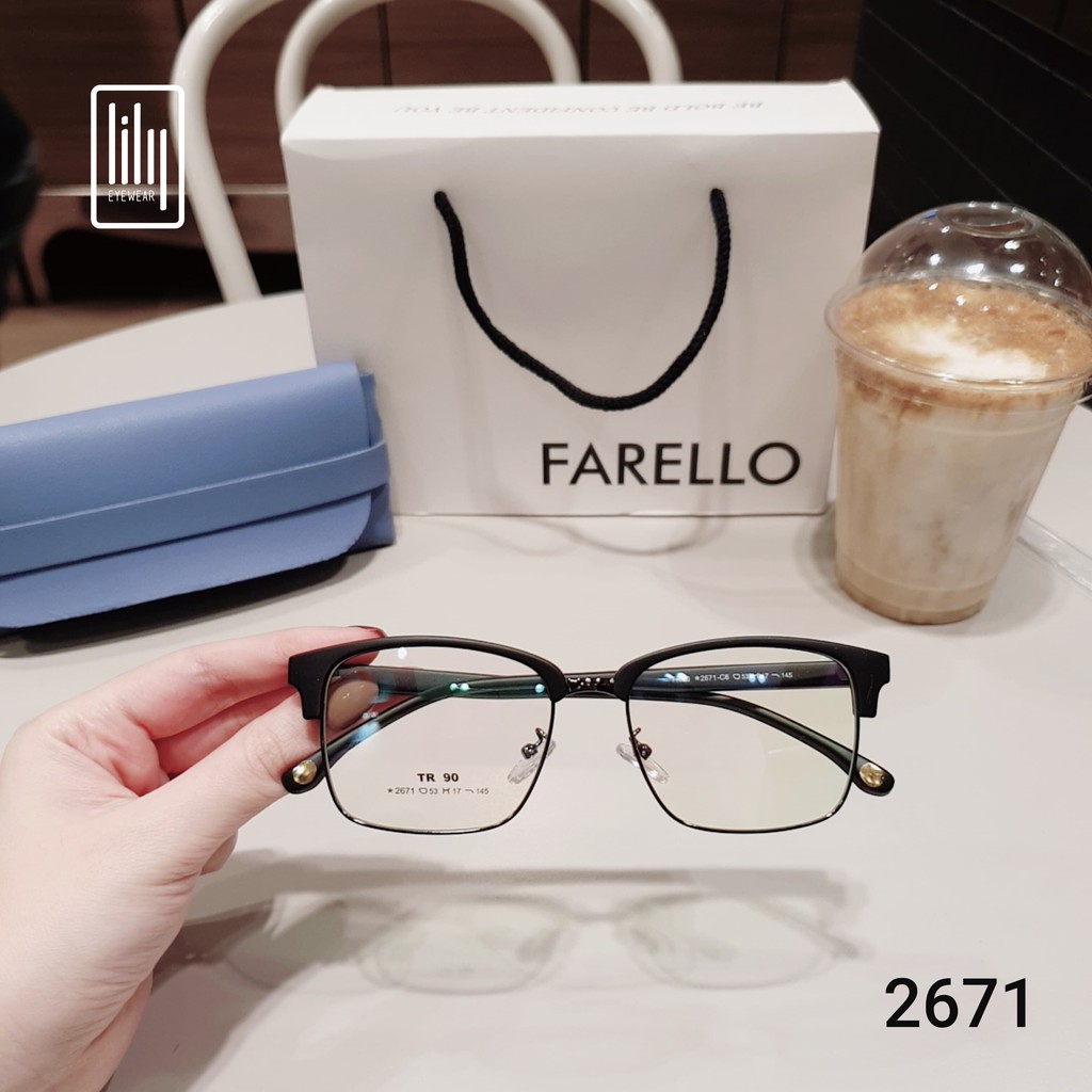 Gọng kính nam nữ Lilyeyewear nhựa kim loại, mắt vuông, nhiều màu - Y2671 | BigBuy360 - bigbuy360.vn