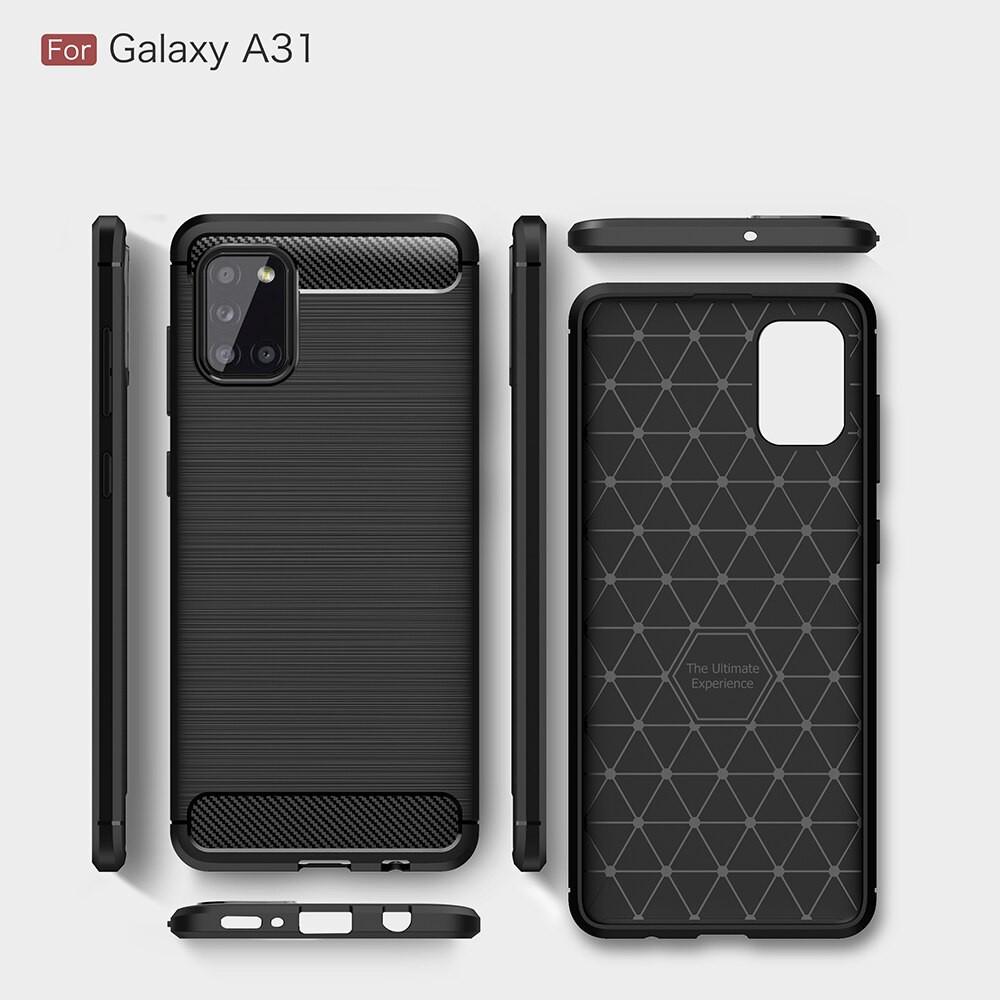 [Ảnh Thật] Ốp Lưng Samsung A31 Dẻo Carbon Phay Xước Chống Sốc