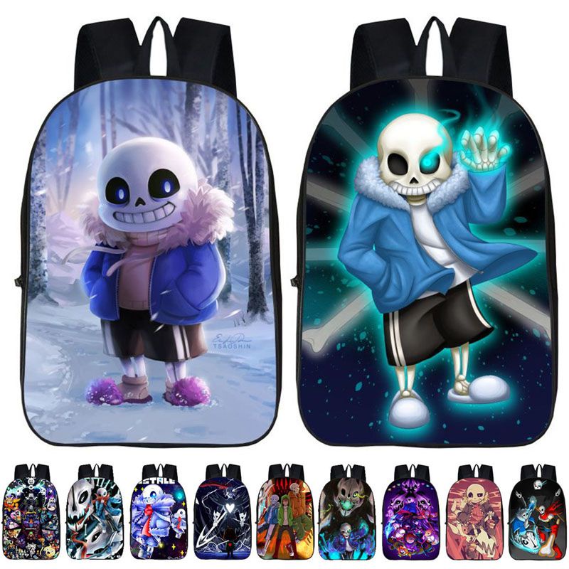 Balo Đi Học 17 "In Hình Undertale Sans Papyrus Cho Bé