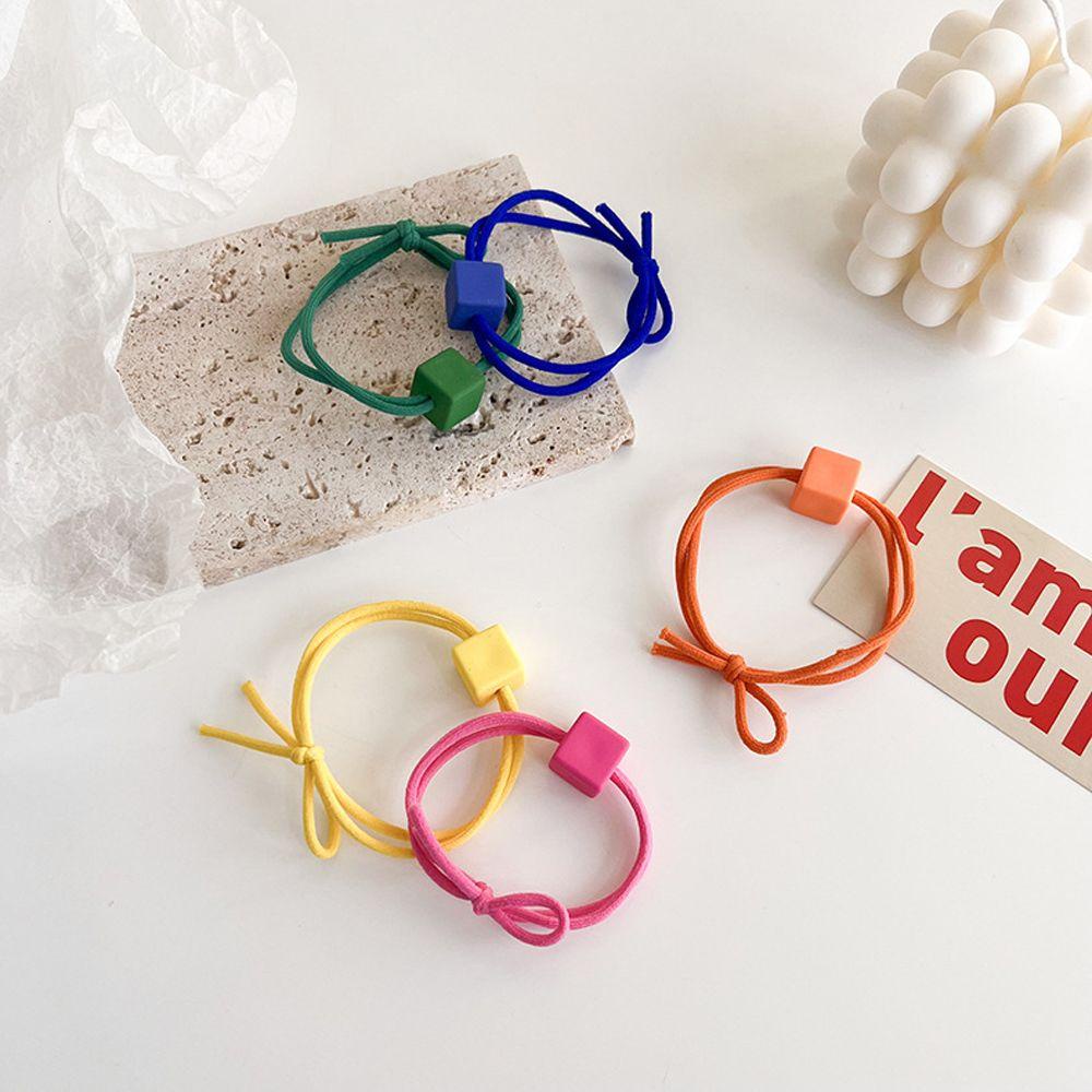 USNOW Dây Buộc Tóc Acrylic Màu Sắc Ngọt Ngào Xinh Xắn Cho Nữ