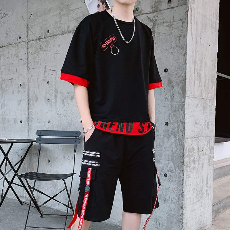 Bộ Quần Áo Thun Nam EGAND E - UP Quần Phối Dây Chữ Cá Tính Thời Trang SET NAM 9000038 | BigBuy360 - bigbuy360.vn