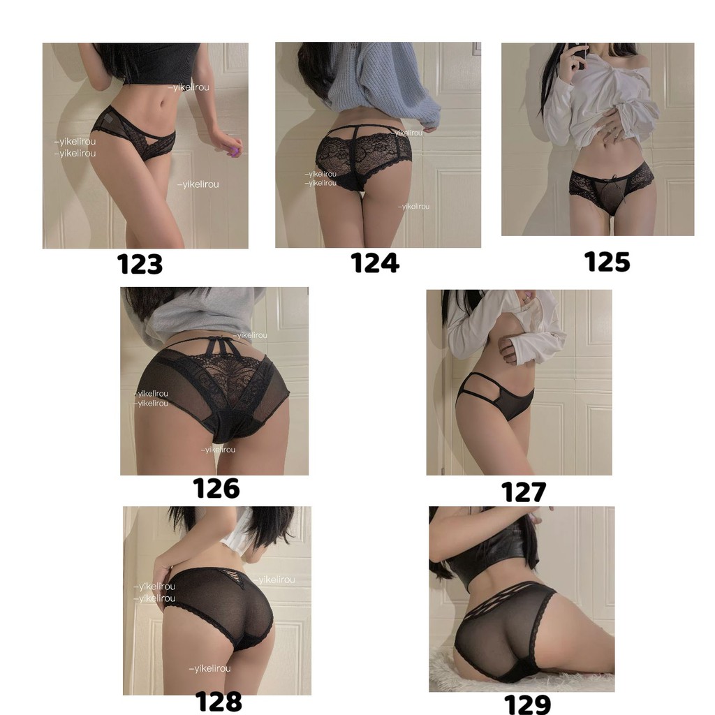 Quần Lót Nữ ❤️FREESHIP❤️ Quần Lót Ren Set 7 mẫu đen sexy điệu đà mã 12X | BigBuy360 - bigbuy360.vn