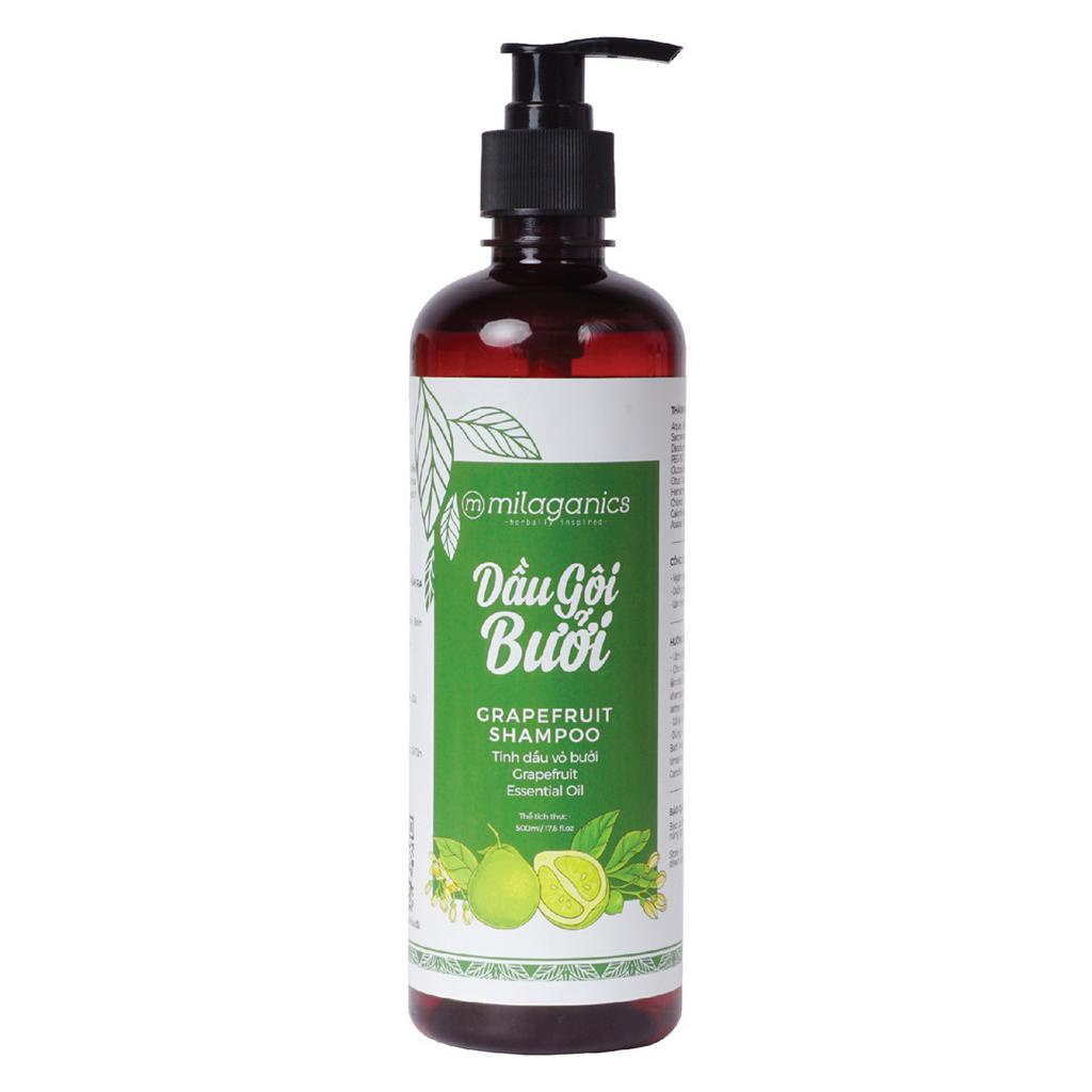 Dầu Gội Milaganics Tinh Dầu Bưởi Kích Thích Mọc Tóc 500ml Hasaki Sản Phẩm Chính Hãng